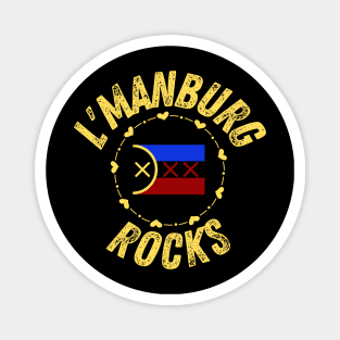 L'manburg Rocks with Cute Flag Magnet